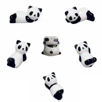  Китайская палочка для еды Panda Подставка для палочек для еды Креативный симпатичный керамический коврик для еды 8 видов кухонных принадлежностей в форме панды Посуда