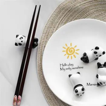  Китайская палочка для еды Panda Подставка для палочек для еды Креативный симпатичный керамический коврик для еды 8 видов кухонных принадлежностей в форме панды Посуда 1
