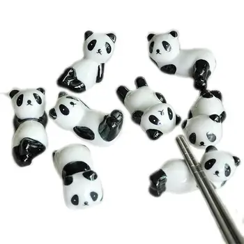  Китайская палочка для еды Panda Подставка для палочек для еды Креативный симпатичный керамический коврик для еды 8 видов кухонных принадлежностей в форме панды Посуда 3