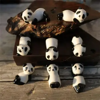  Китайская палочка для еды Panda Подставка для палочек для еды Креативный симпатичный керамический коврик для еды 8 видов кухонных принадлежностей в форме панды Посуда 4