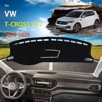  Коврик для крышки приборной панели автомобиля Коврик для VW Volkswagen T-CROSS T Cross C11 2018 2019 2020 2021 Крышка приборной панели Защитная накладка Солнцезащитный козырек