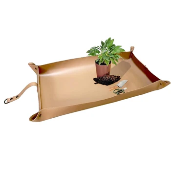  кожаный коврик для пересадки растений водонепроницаемый коврик для пересадки в помещении суккулентный коврик для горшков портативный садовый коврик, 30X18 дюймов прочный