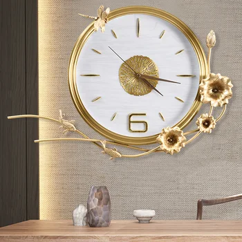 Креативный современный механизм настенных часов Гостиная Северный белый Черный Цифровые настенные часы Роскошные украшения для стен Duvar Saati AB50WC