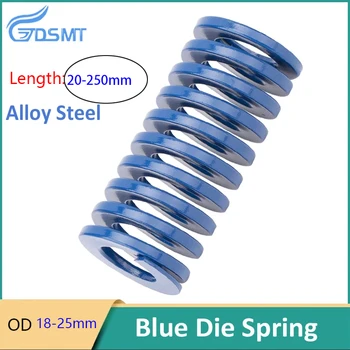  Легкая спиральная штамповка Синяя пресс-форма Пружина сжатия Сжатие пресс-формы Внешний диаметр пружины 18-25 мм Длина 20-250 мм