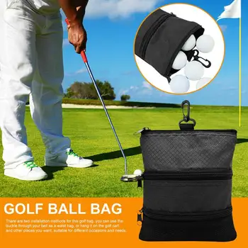  Легкая сумка для мяча для гольфа Хранение футболок для гольфа с карабином Поясная сумка Небольшие спортивные аксессуары Сумка для мужчин и женщин 3