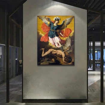 Михаил Архангел подозревает мятежного ангела Картина маслом Художественное украшение стен
