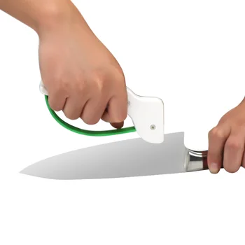 Многофункциональная вольфрамовая сталь Портативная садовая заточка для инструментов для кухни Наружный свет Ручная быстрая точилка ножей 0