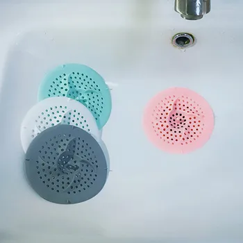 Многоцветная силиконовая раковина для туалетного столика Канализация Защита от засорения Силиконовый слив для пола Кухонный фильтр для раковины Кухонная раковина Крышка перелива