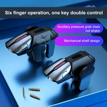 Мобильная игра Триггер для PUBG Мобильный телефон Стрелковый контроллер Геймпад Джойстик Aim L1 R1 Alloy 4 клавиши для Android