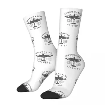 Мода Supermarine Spitfire png Баскетбольные носки Носки из полиэстера для экипажа для женщин и мужчин Нескользящие