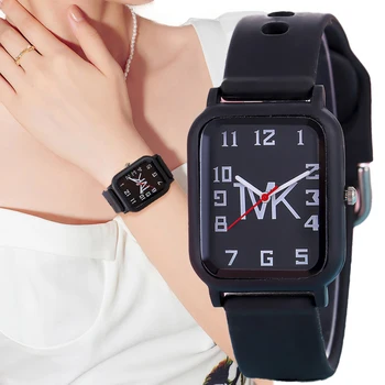 Мода Дамы TVK Бренд Часы Простота Квадратные Цифровые Женщины Кварцевые Часы Спортивные Силиконовые Платье Подарочные Часы Наручные часы