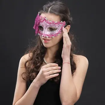 Модная маскарадная маска Новая сексуальная кружевная боковая маска для глаз бабочки Венецианская вечеринка Половина лица Марди Гра Маска 1