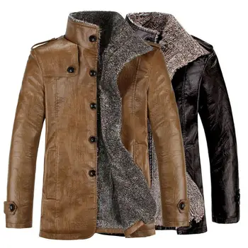 Модные мужские пуговицы пальто Термозимнее пальто Износостойкая мужская куртка