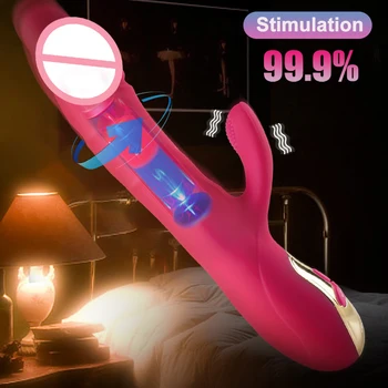 Мощный фаллоимитатор Вибратор Секс-игрушки для женщин Секс-машина с двумя моторами, автоматический минет, стимулятор клитора, секс-игрушки для пары 18
