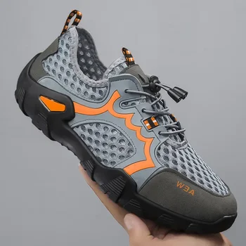 Мужская походная обувь 2023 Уличная дышащая рыбацкая обувь Мужские кроссовки Wading Удобная нескользящая рабочая обувь Zapatillas Hombre