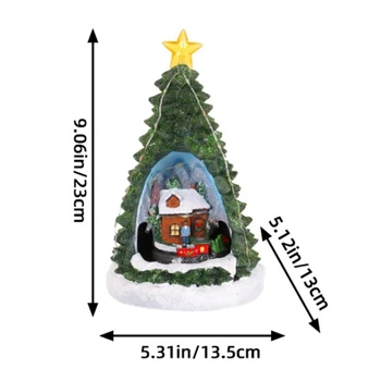 Музыкальная шкатулка из кирпича для рождественской елки, наборы строительных блоков музыкальной шкатулки с вращением на 360 °, строительные коробки MusicIcal своими руками 5