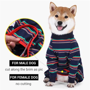 Мягкая пижама для собак Теплая одежда для собак Комбинезоны Домашняя одежда для маленьких, средних и больших собак Костюм для восстановления собак для сна