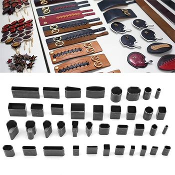  Набор инструментов для пробивки кожи 39 штук кожаного полого пробивного резака DIY Набор инструментов Металлический ремень Пластиковая коробка 3