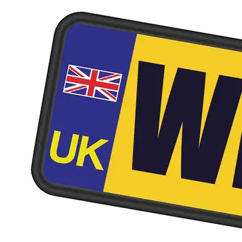  Наклейка на номерной знак Великобритании Светоотражающие виниловые наклейки с автомобильным номерным знаком Простая в установке самоклеящаяся наклейка для любой гладкой
