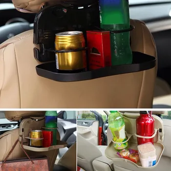  Настольные инструменты для автомобильных сидений Еда Автомобильная стойка для напитков Автомобильный стул Держатель Поднос Подставка Новый пластиковый складной автомобильный задний стол