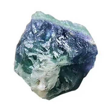 Натуральный кристалл флюорита Натуральный необработанный зеленый и фиолетовый флюорит Необработанные камни Минеральные лечебные кристаллы Драгоценные камни Образцы для