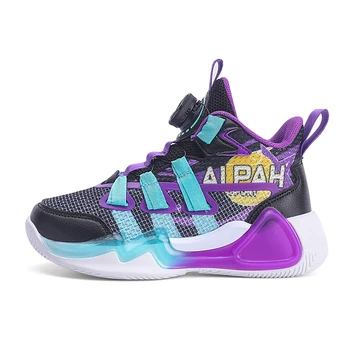 Новая детская обувь Баскетбольная обувь для мальчиков Высокие детские кроссовки для девочек На открытом воздухе Бег Спорт Теннис Легкая атлетика Кроссовки Обувь 0