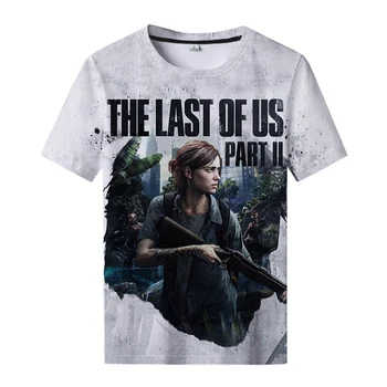 Новая модная игра The Last Of Us Part 2 Печатная 3D-футболка Мужчины Женщины Повседневная уличная футболка Мужская футболка с коротким рукавом