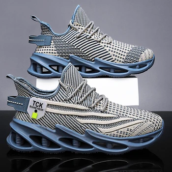 Новая мужская спортивная обувь Беговые кроссовки Модная спортивная обувь для бега на открытом воздухе Сетчатая дышащая амортизирующая обувь 39-44 0