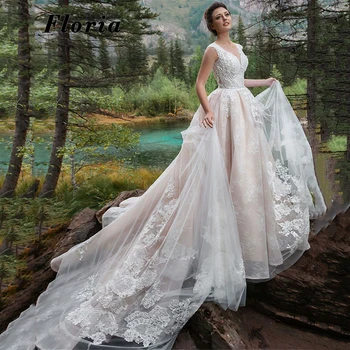 Новые поступления Дубай Бисероплетение Аппликации Свадебное платье Vestidos De Novia Свадебные платья Плюс размер 2020 Турецкие формальные платья невесты
