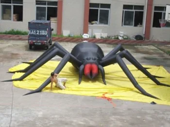 Новый 30-футовый надувной паук Хэллоуин Праздничное украшение с воздуходувкой