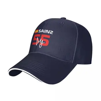 Новый F1 2022 Карлос Сайнс 55 Бейсболка Роскошный бренд Шляпы дальнобойщика Походная шапка Мужская шляпа Роскошные женские шляпы Мужские