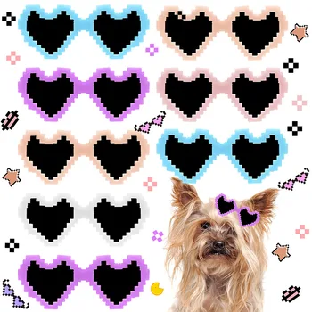  Новый Pet Dog Очки Заколка для волос Уникальный волнистый стиль сердца Pet Gromming Съемный декоративный для средней маленькой собаки Кошка Аксессуары для домашних животных