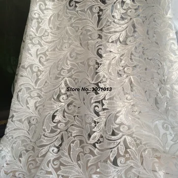 Новый дизайн Причудливый узор Корейская сетчатая ткань с блестящей нитью для случая, K003A Высокое качество Твердая Красная Красивая Африканская Кружевная Ткань 5