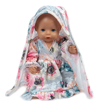 Новый пакет для сна + платье fit 17 дюймов 43 см комбинезон кукольная одежда born baby doll одежда костюм для ребенка день рождения фестивальный подарок 2