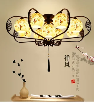 Новый потолочный светильник в китайском стиле для гостиной 2023 Новый современный простой пакет ламп для всего дома Лампа для спальни Дзен в китайском стиле 4