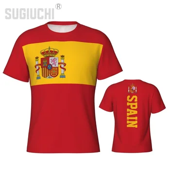 Обтягивающая спортивная футболка Флаг Испании Испанский 3D для мужчин Женщины Футболки Джерси Одежда Футбол Футбольные болельщики Подарок Патриотическая футболка