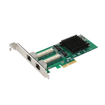 Обход Gigabit Ethernet 2 порта RJ45 PCI E 4X для сервера Настольная гигабитная сетевая карта HUB RJ45 Адаптер для Intel I350AM4 1000 Мбит/с