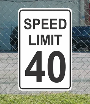 Ограничение скорости 40 Металлический знак для парковки на шоссе 12 