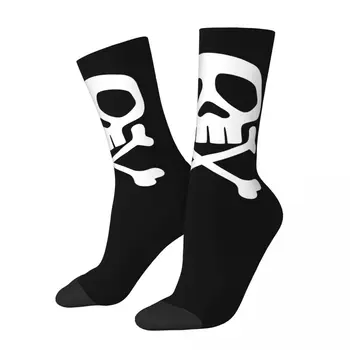 олдскульный панк-рок череп носки мужчины женщины полиэстер повседневные носки ужасов весна лето осень зима средняя трубка носки подарок
