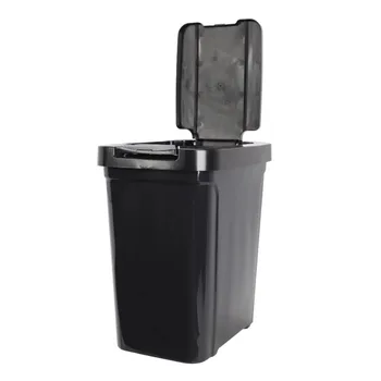 Основные остатки 7,6 галлона Пластиковое кухонное мусорное ведро, черное, 4 шт. 4