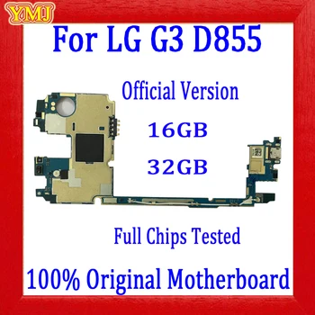 Официальная версия 32 ГБ для материнской платы LG G3 D850 D851 D852 VS985 Система Android 100% оригинал для пластины LG G3 D850 D851 D852