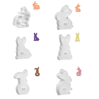 Пасхальный кролик Силиконовая форма Гипсовые формы Любовь Кролик