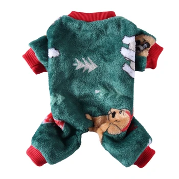 Пижама для домашних животных Пижама для маленьких собак Кошка Пижама Щенок Комбинезон Рождественские собаки Спальная одежда Теплая одежда Йоркширское пальто S-XL 3