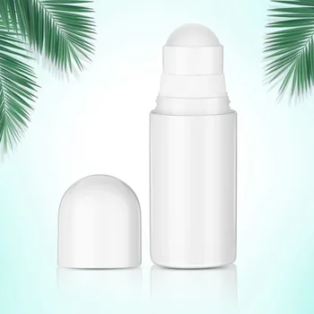  Пластиковые белые шариковые бутылки для эфирных масел Многоразовые герметичные контейнеры для дезодорантов с пластиковым роликовым шариком 3