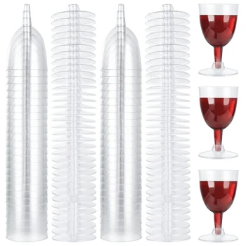 Пластиковые бокалы для вина Бокалы для красного вина Прозрачные пластиковые чашки для вина для вечеринок в саду 0
