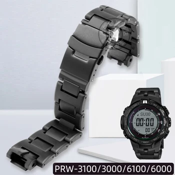 Пластиковый полоса для часов casio protrek prw 6000 PRW-3000/3100/6000/6100Y Спортивные наручные часы ремешок Аксессуары для мужских часов