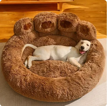Плюшевый диван-кровать для собак для маленьких собак Медвежья лапа Диван Коврик для кровати для собак Большой коврик для кровати для собак Питомник Кошка Гнездо для дремоты 고양이 집 Диван Cama 0