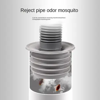  Полезный телескопический соединитель труб Защита от насекомых Уплотнительная крышка для защиты от запаха Кольцо уплотнения канализационной трубы Сливная пробка для пола 3