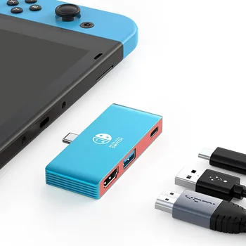 Портативная док-станция для Nintendo Switch / Switch OLED-док-станция USB C на 4K HDMI-совместимый концентратор USB 3.0 для MacBook Pro