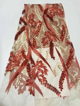  Последний стиль африканской кружевной ткани 2022 Высокое качество кружева Мода Французская кружевная ткань Тюль Нигерийские кружевные ткани с пайетками CD32321